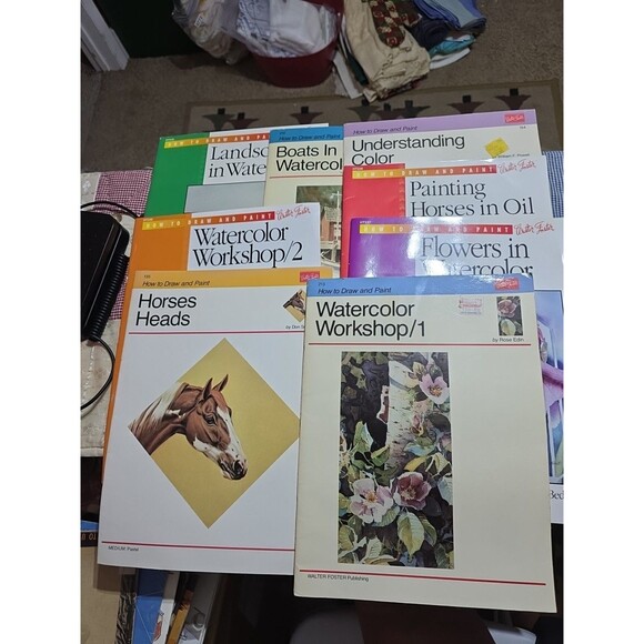 Vintage Learn How To Draw and Paint Magazine Book by Walter Foster Lot Of 8 - Picture 1 of 3